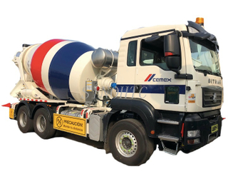 Hydraulic Lifting Discharge Hopper Mixer Truck with 8m3 Drum Heavy Duty Concrete Mixer Truck
